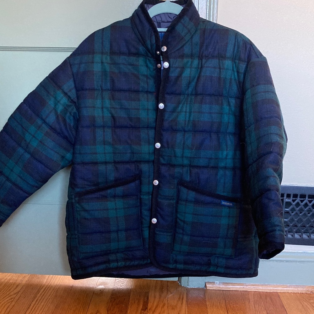 Oversized Green and Black Plaid Jacket